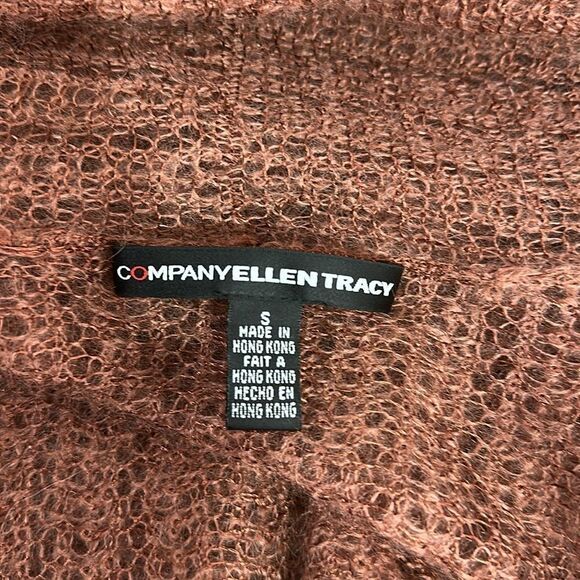 Company Ellen Tracy Mohair Blend Open Knit Open Front Cardigan Sweater Size S - Picture 5 of 9